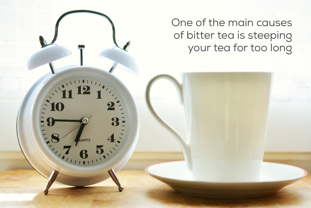 white clock and tea mug graphic
