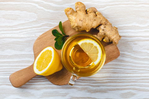 ginger tea with fresh lemon for inflammation