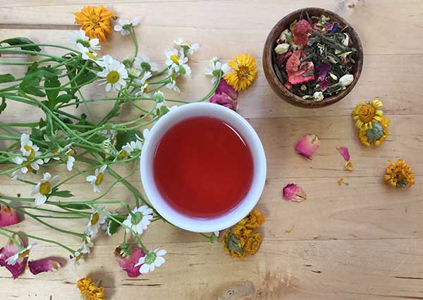 Loose leaf tea and ingredients