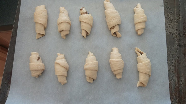 zaatar crescent rolles recipe - ready to bake crescents them on baking sheet