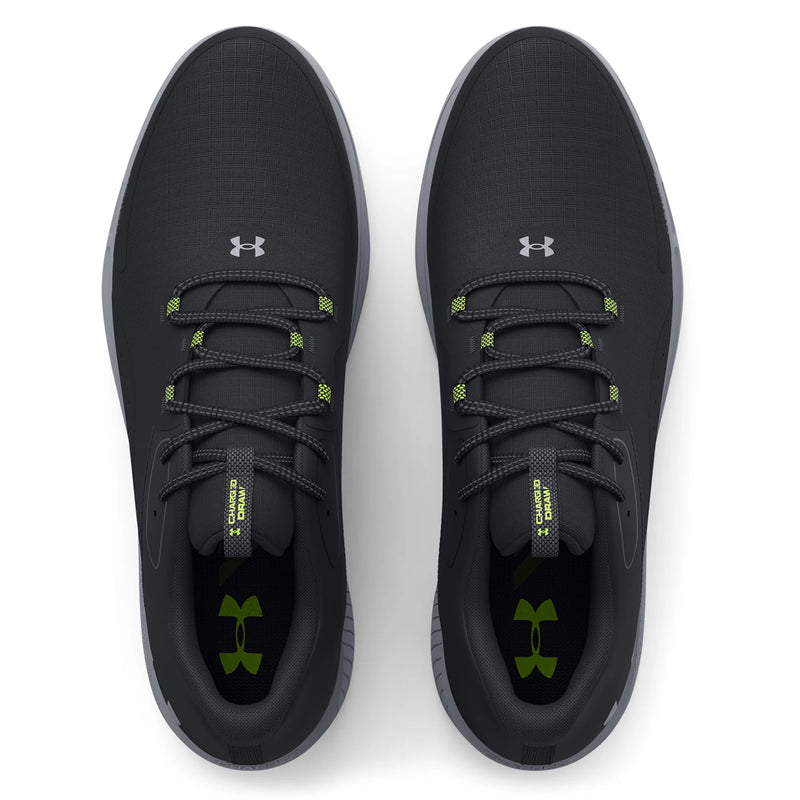 Under Armour Charged Draw 2 Spikeless Golf Shoes - Black/Steel