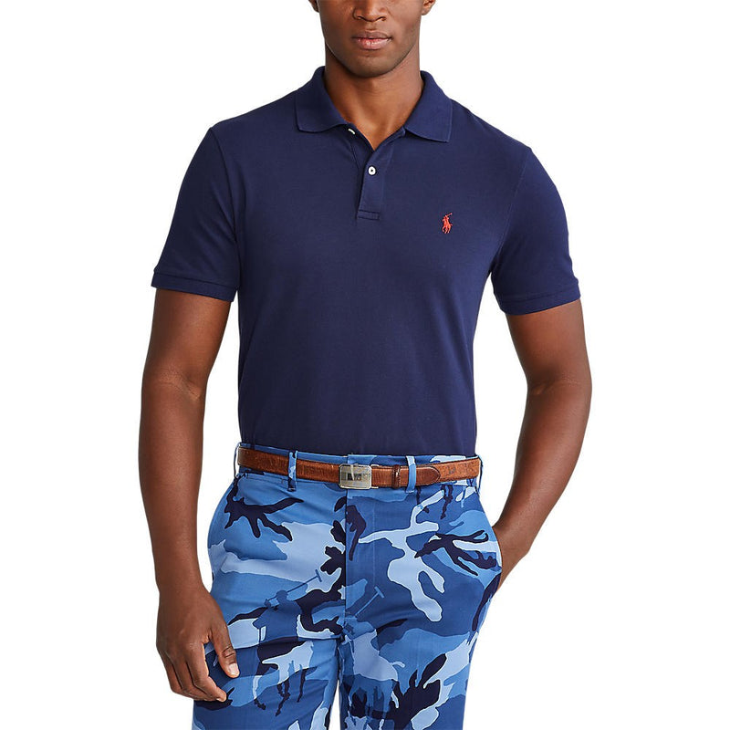 Polo Golf Ralph Lauren Cotton Pique Performance Polo - French Navy/Red