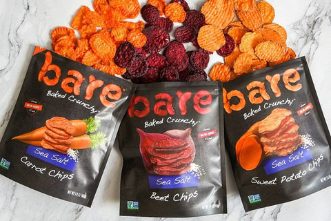 baked fruit and vegetable chips Bare Snacks 