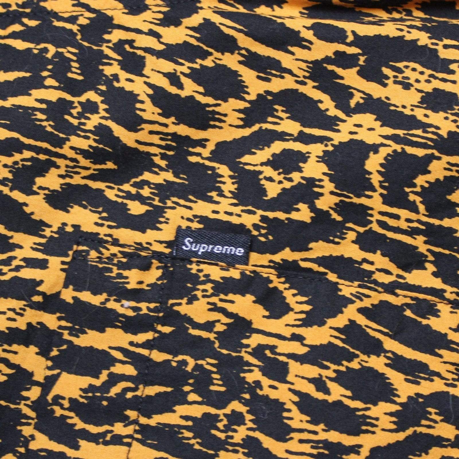 Orange Leopard Print Supreme Dress Shirt RSTKD Vintage