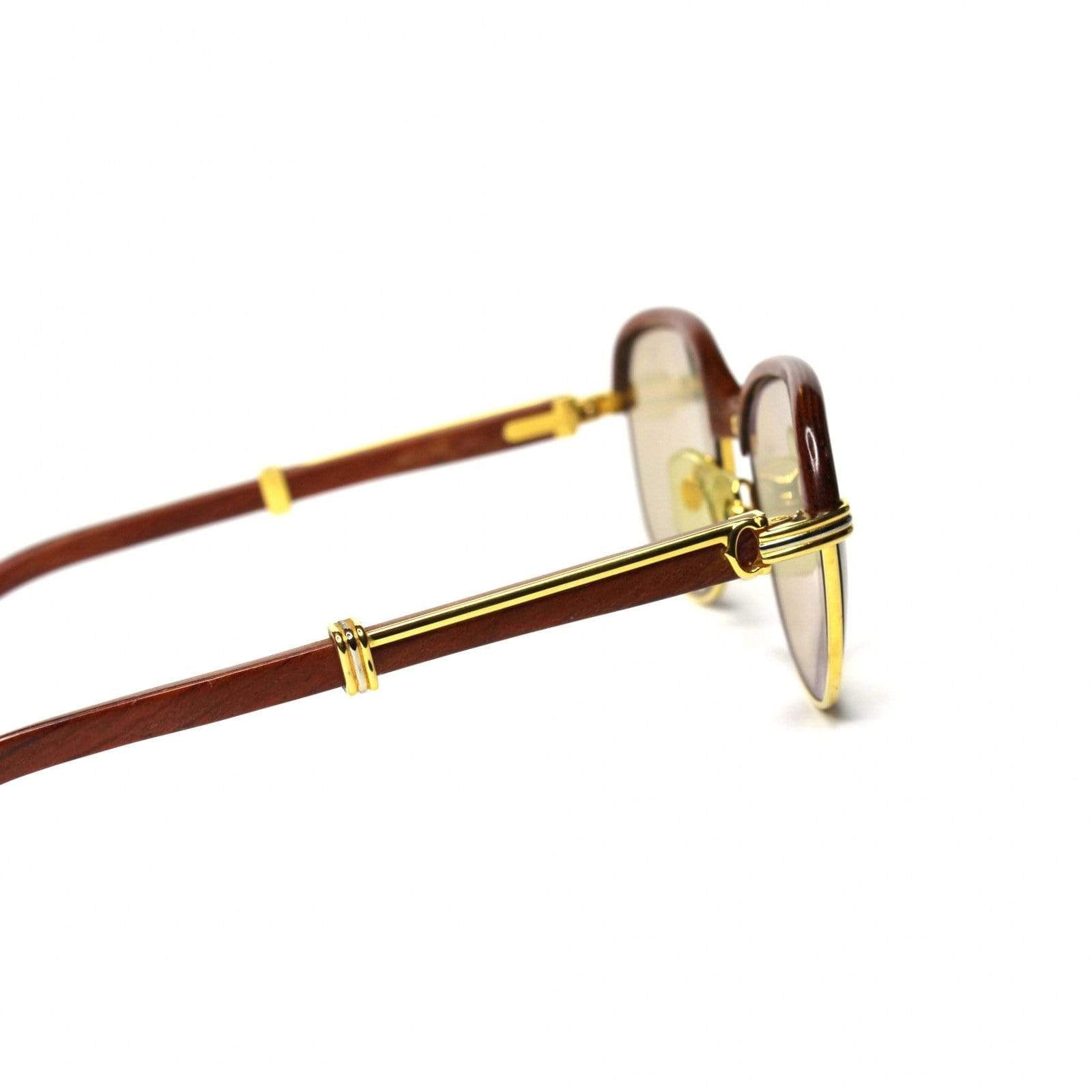 vintage cartier malmaison palisander rosewood sunglasses