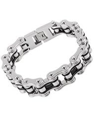 Stainless Steel Bike Chain 3/4 Stainless and Black