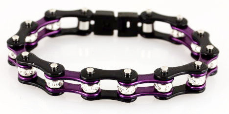 Bling Bike Chain-Black and Purple