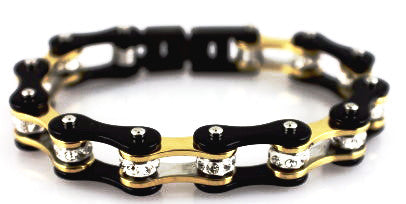 Bling Bike Chain-Black and Gold