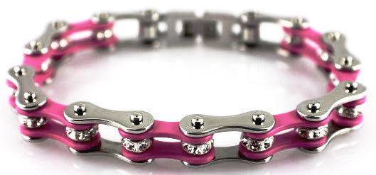 pink bicycle chain