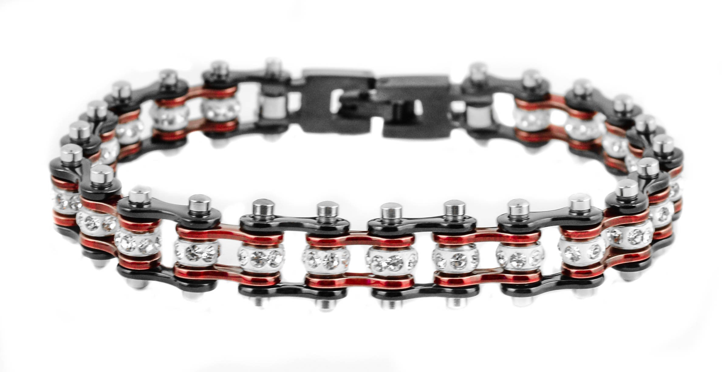 Mini Bling Crystal Bike Chain Black Merlot