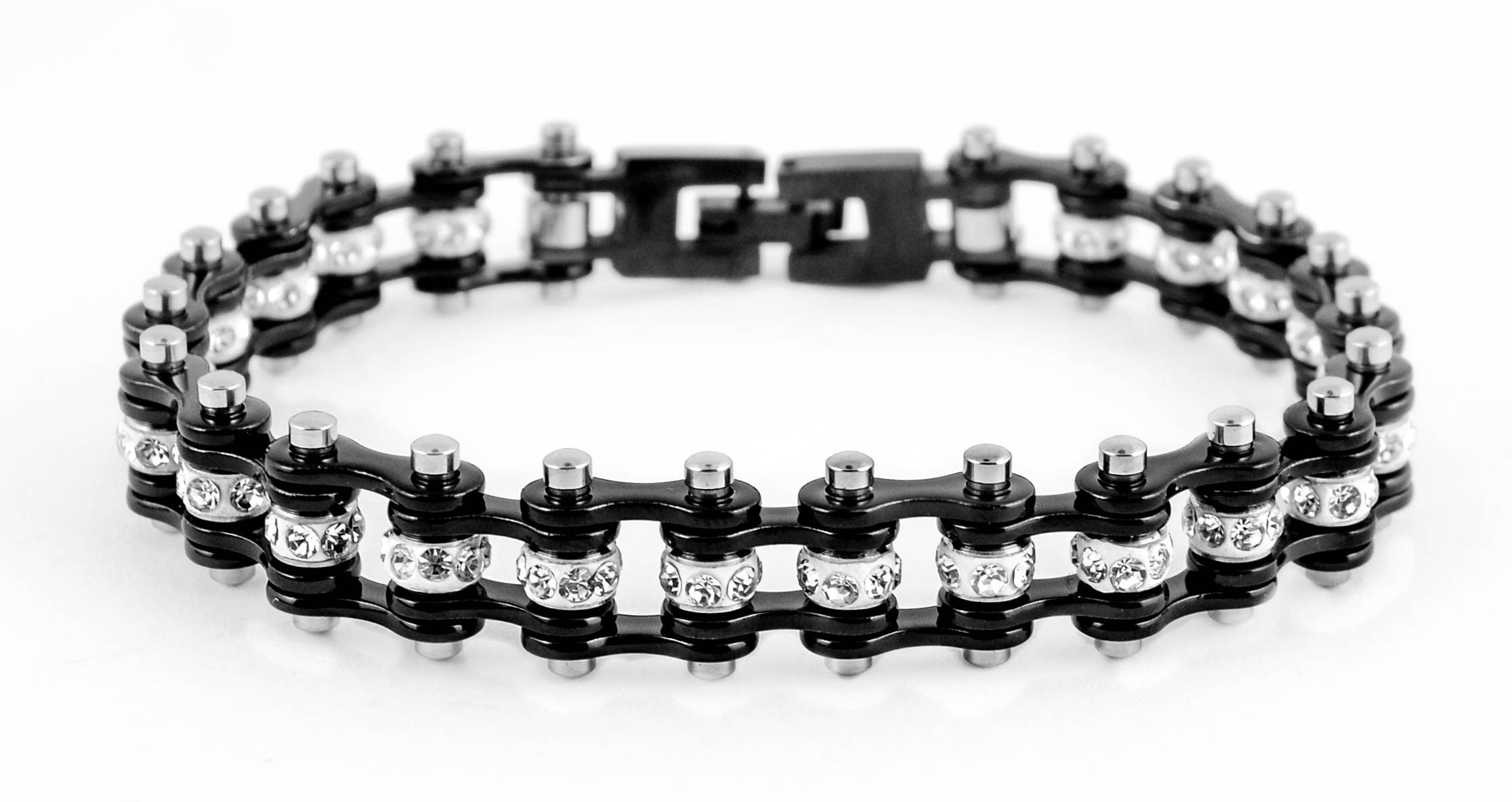 Mini Bling Crystal Bike Chain Black