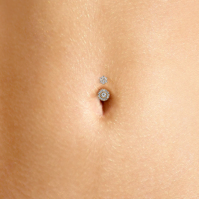 diamond belly button rings