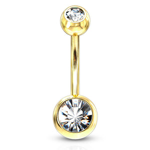 Gold Plated Essential Belly Rings in Variety of Colours. 14g. – Belly Ring Shop