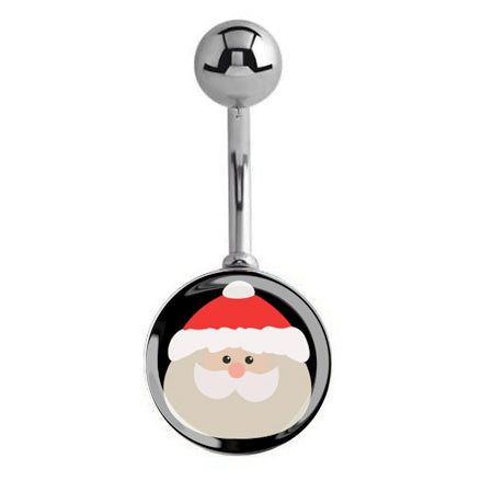 Christmas Belly Button Rings. Santa 