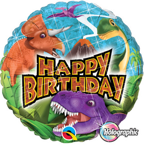 Happy Birthday Children's Dinosaurs Foil Balloon