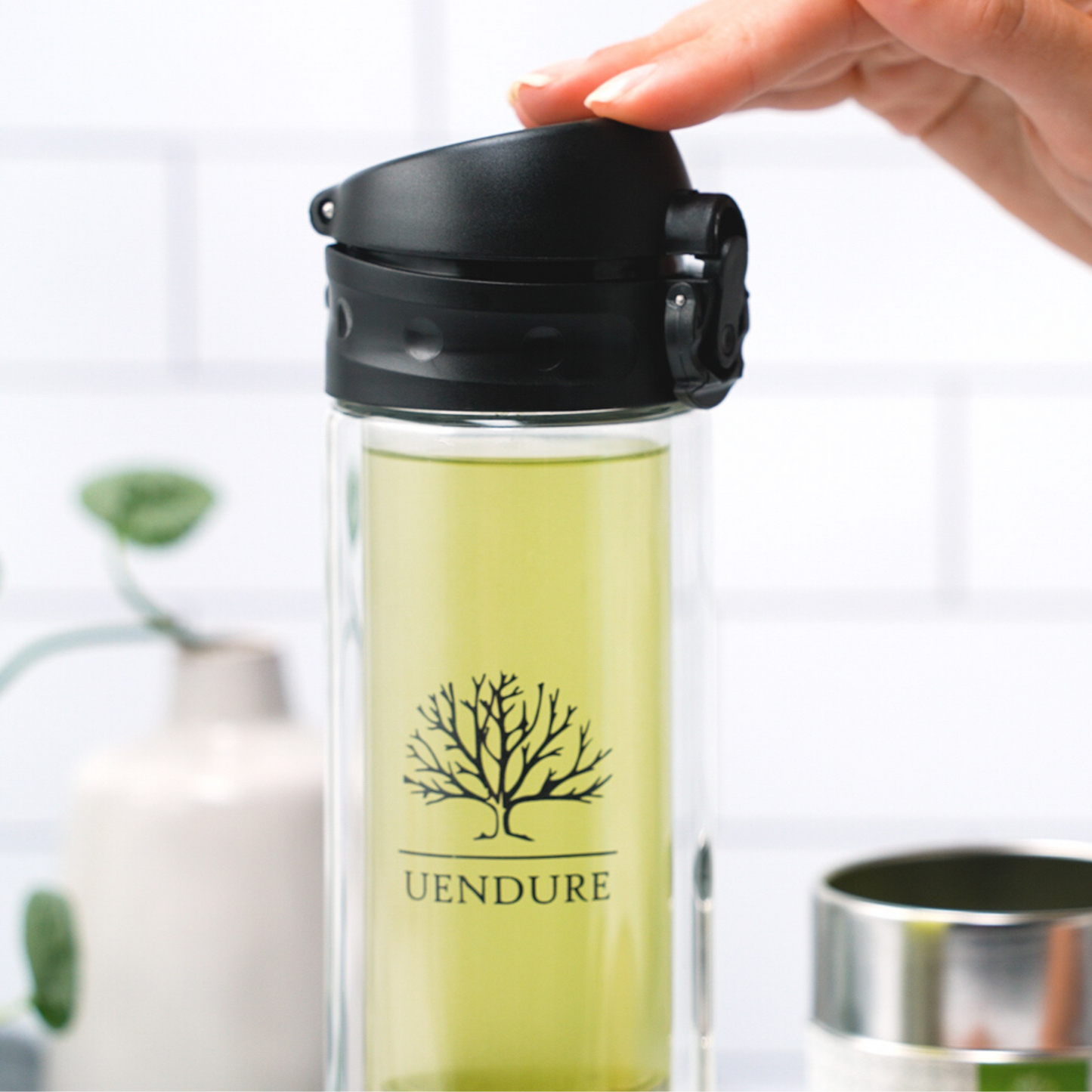 Glass Water Bottle with Tea Infuser – Umami Bentos