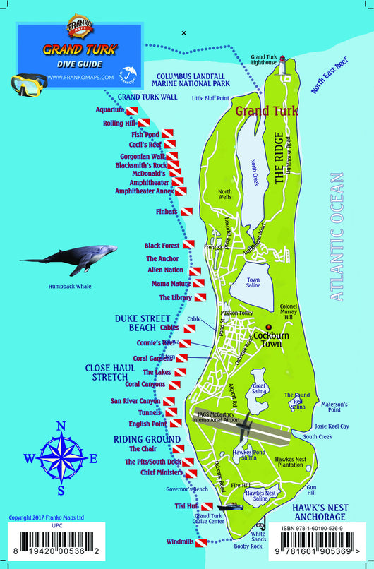 Map Of Grand Turk Island Grand Turk Island Fish Card – Franko Maps