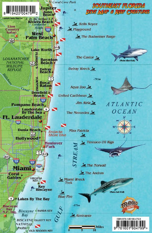 Card, SE Florida Map & Fish ID