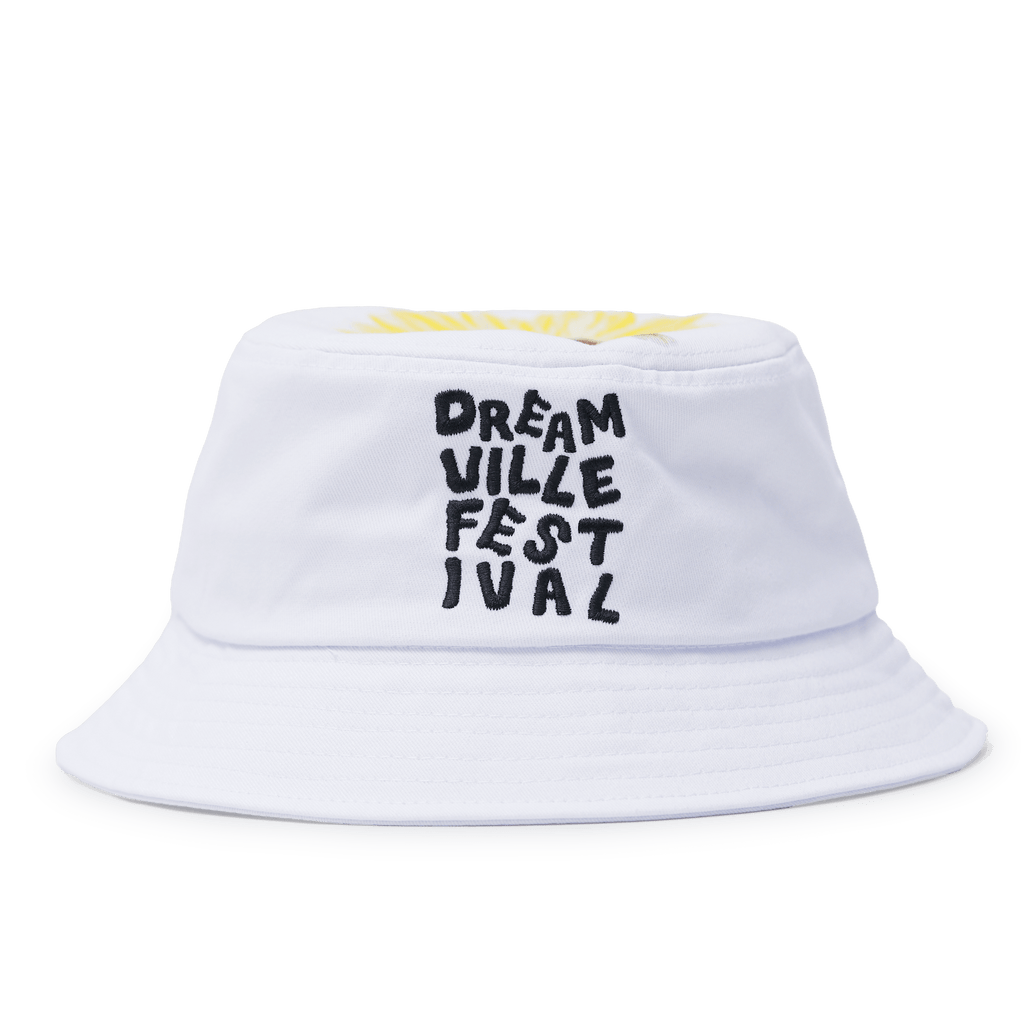 DV Fest Hat - White Sunflower Bucket – Dreamville Festival