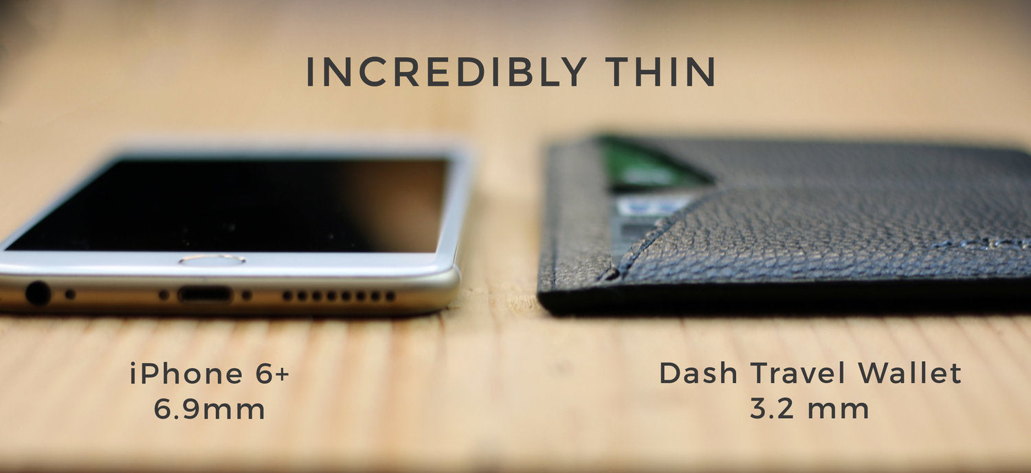 Incredibly slim thin leather travel wallets