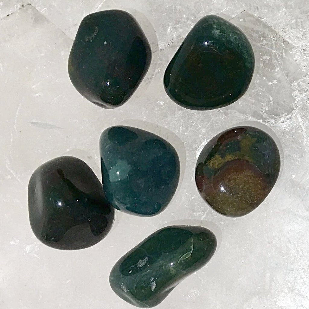 tumbled moss agate