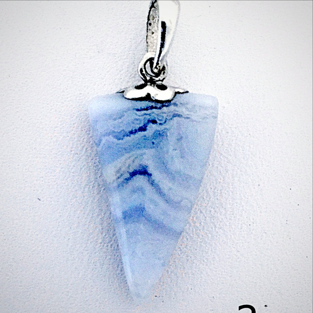 blue lace agate pendulum