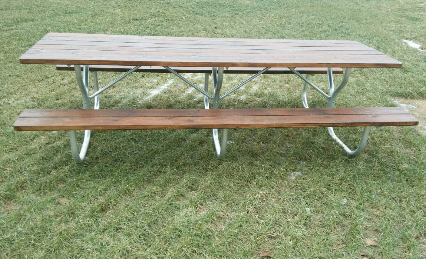 Long Picnic Table w/ aluminum frame Rosendale picnic tables