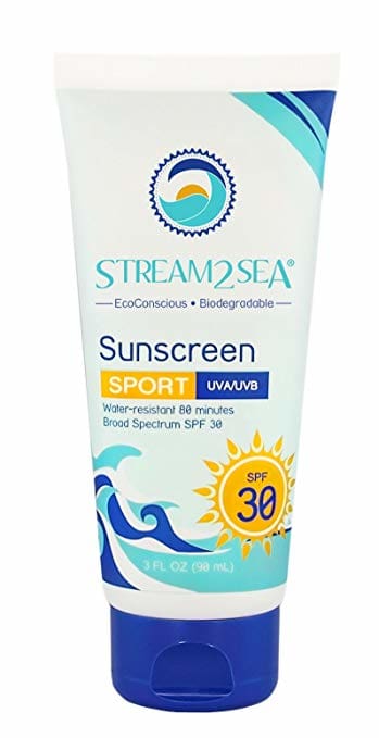 Stream2Sea biodegradable, tested and proven reef safe sunscreen for face & body, mineral sunblock with SPF 30 UVA/UVB