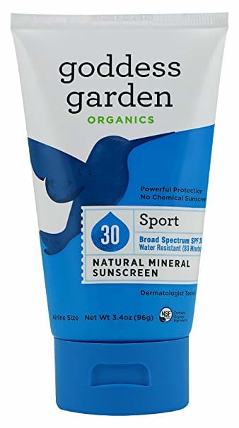 Goddess Garden Organics Vegan and Biodegradable Sport SPF 30 Natural Sunscreen, Lotion, 3.4 Ounce