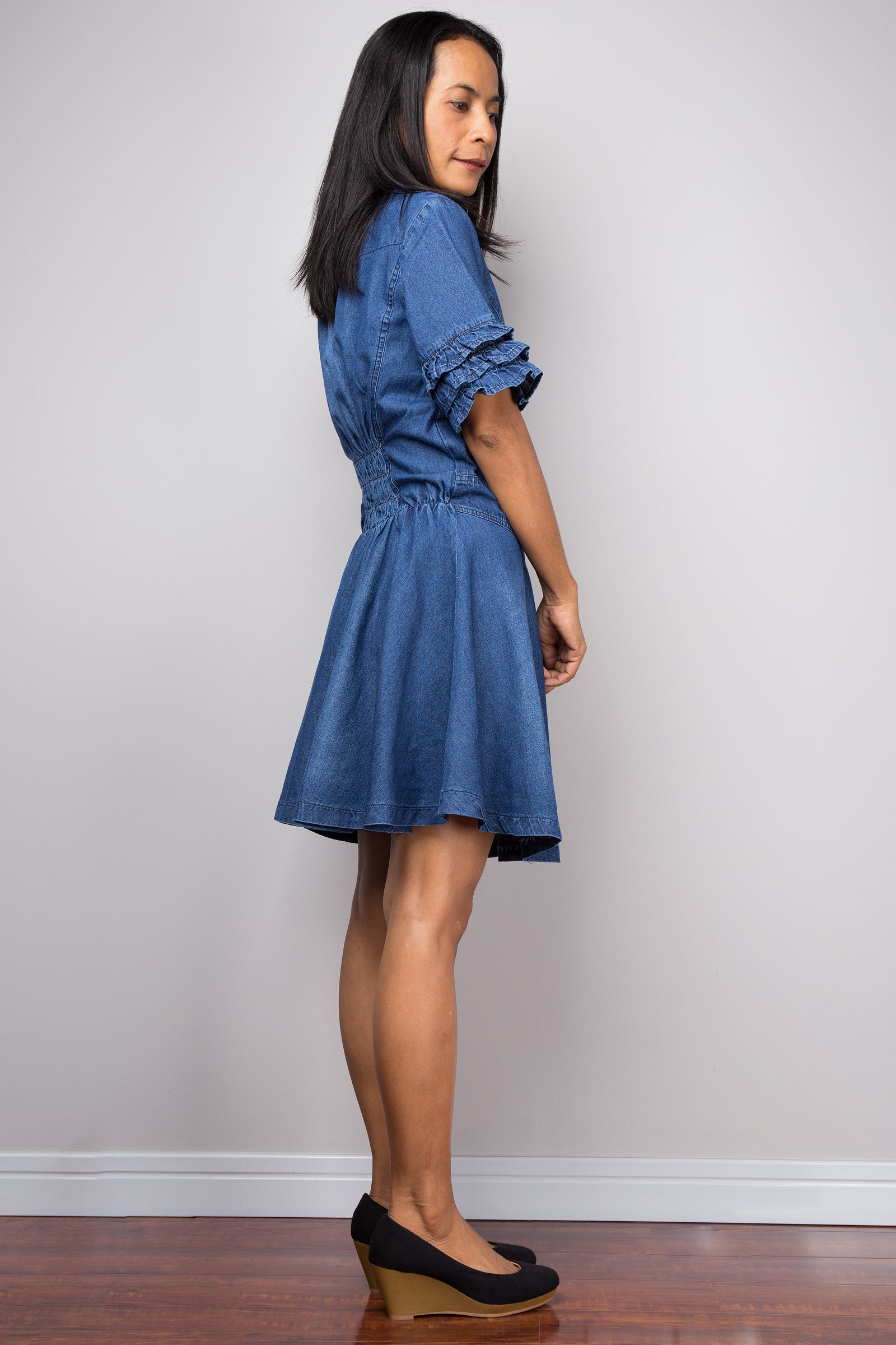 Short Denim dress, summer dress – Nuichan