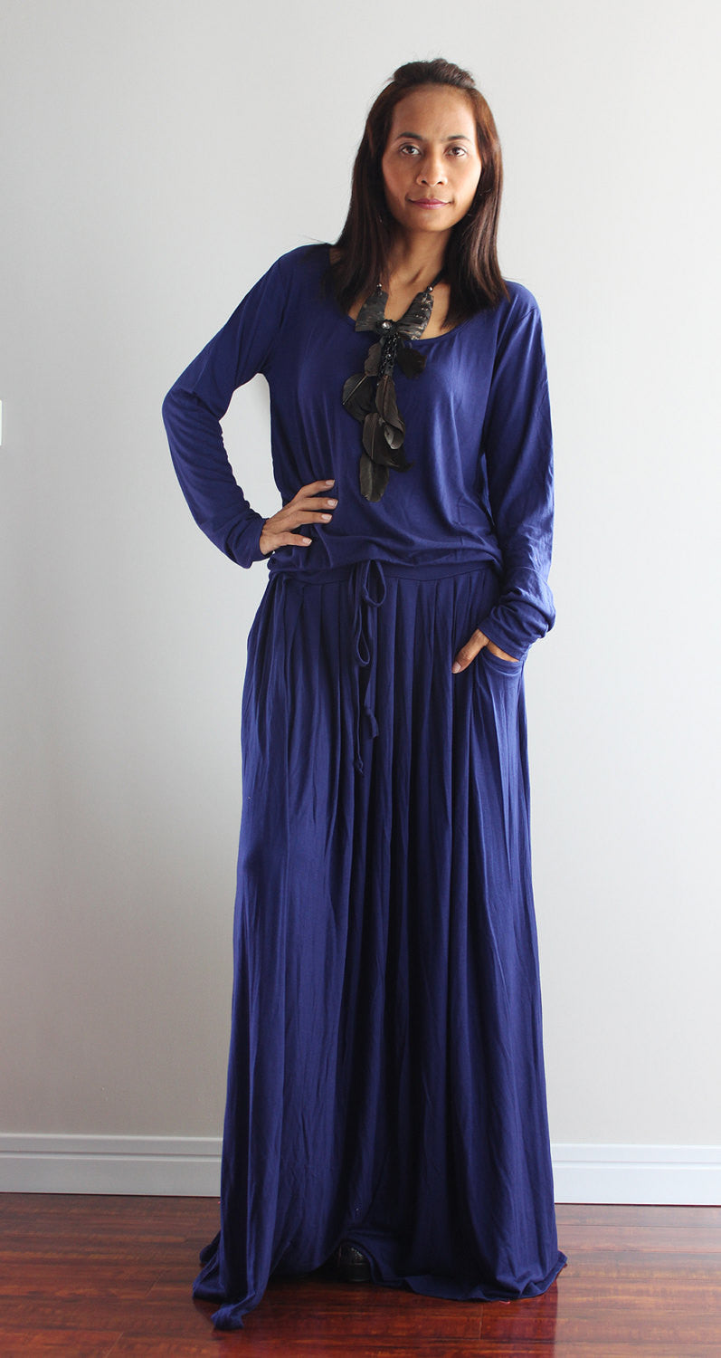 plus size navy blue maxi dress Big sale ...