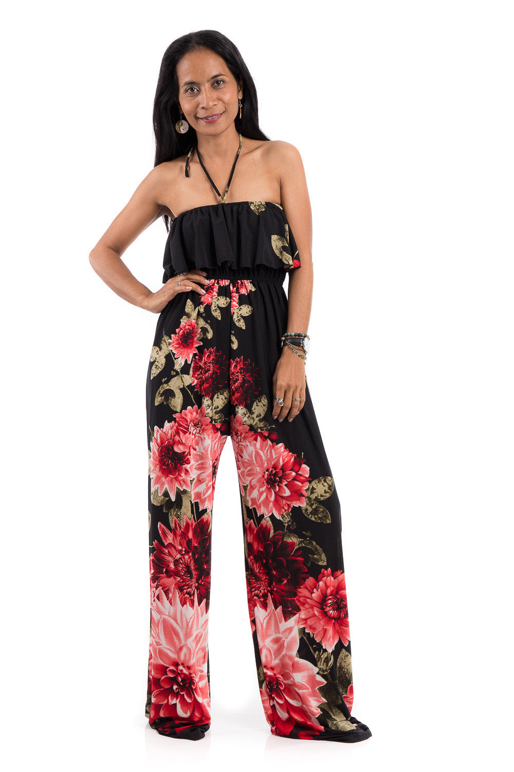 Ruffle Jumpsuit - Halter top jumpsuit – Nuichan