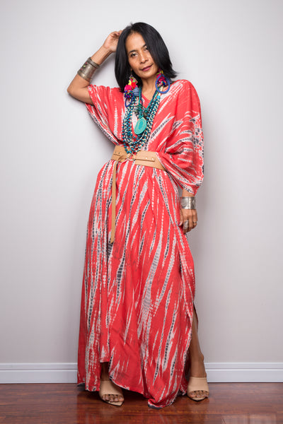 red beach kaftan