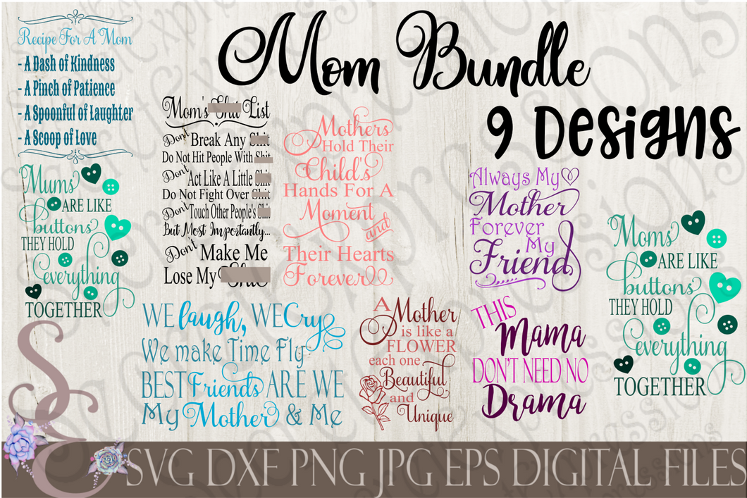 Download Mom SVG Bundle, Religious Digital File, SVG, DXF, EPS, Png, Jpg, Cricu - Secret Expressions SVG