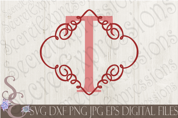 Download Initials Alphabets Tagged Swirl Border Monogram Secret Expressions Svg