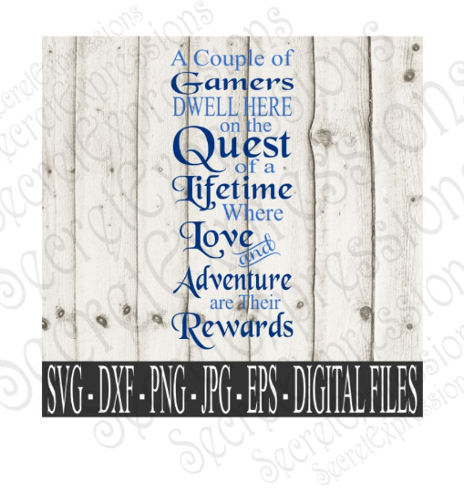 Download A Couple of Gamers Dwell Here Svg, Gamer, Wedding, Digital ...
