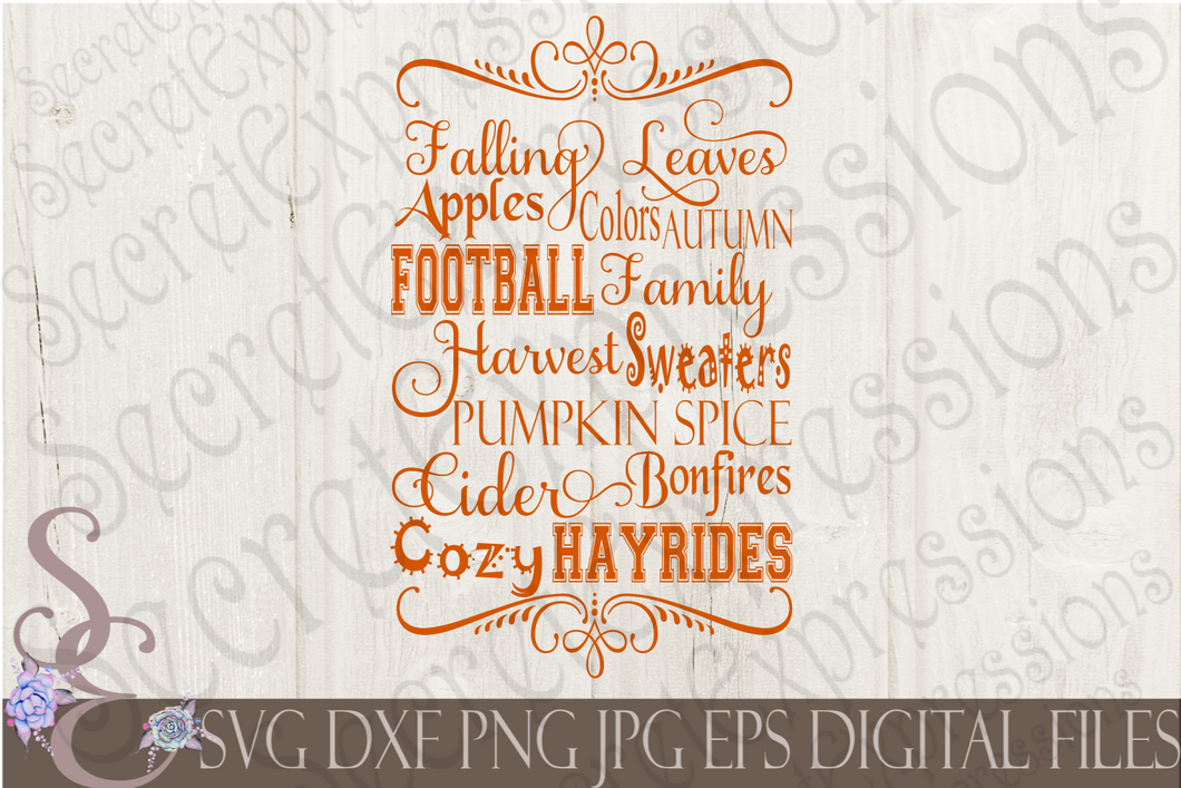 Download Fall SVG Bundle 9 Designs, Digital File, SVG, DXF, EPS, Png, Jpg, Cric - Secret Expressions SVG