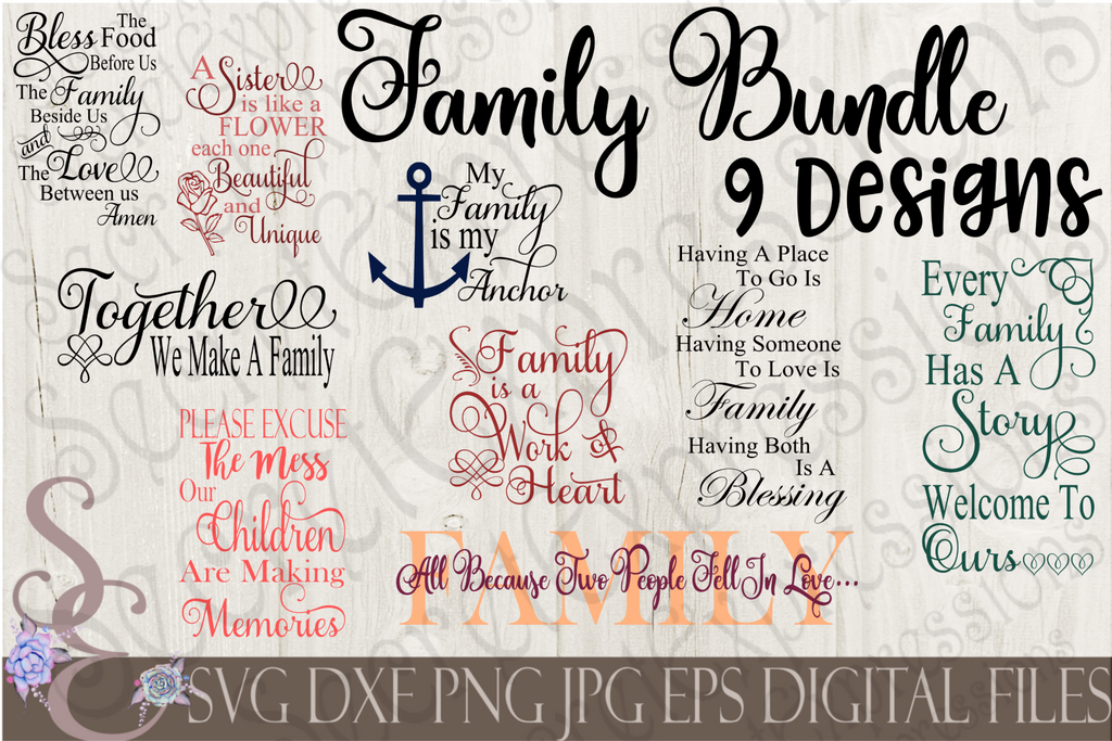 Download Family SVG Bundle, Religious Digital File, SVG, DXF, EPS ...