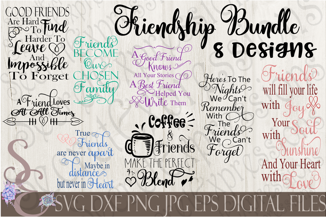Download Friendship Friend SVG Bundle, Religious Digital File, SVG, DXF, EPS, P - Secret Expressions SVG
