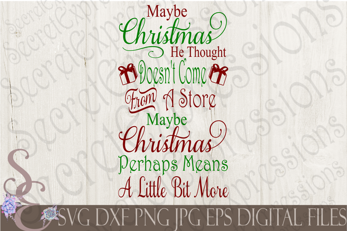 Winter Christmas Tagged Doesn T Come From A Store Svg Secret Expressions Svg