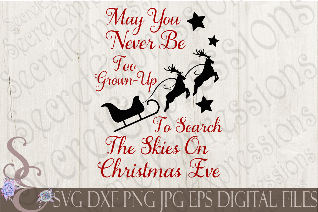 Download Search the skies on Christmas Eve Svg, Christmas Digital ...