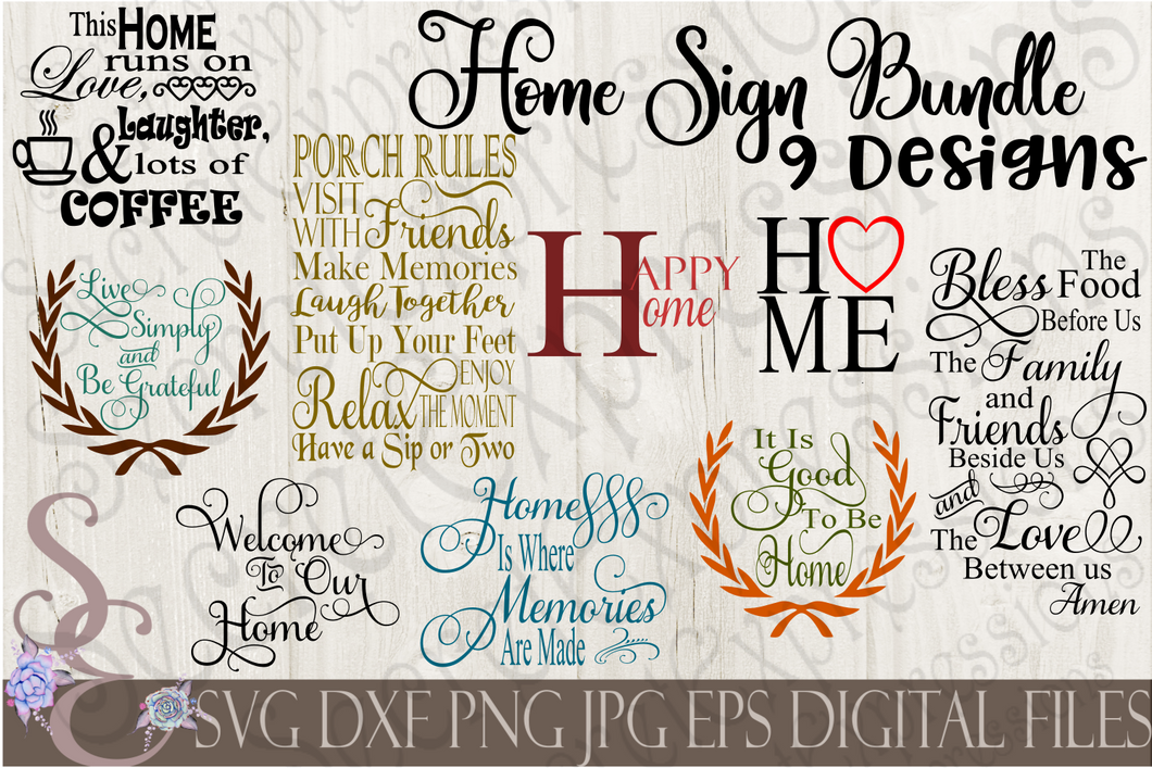 Download Home Sign Svg Bundle Religious Digital File Svg Dxf Eps Png Jpg Secret Expressions Svg