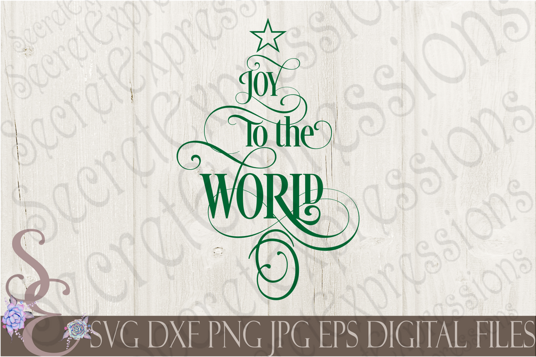 Download Joy To The World Svg Christmas Digital File Svg Dxf Eps Png Jpg Secret Expressions Svg SVG, PNG, EPS, DXF File