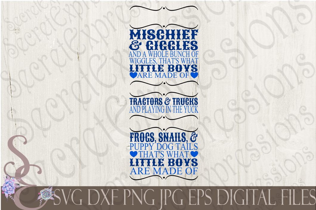 Download What Little Boys Are Made Of Svg Digital File Svg Dxf Eps Png Jp Secret Expressions Svg