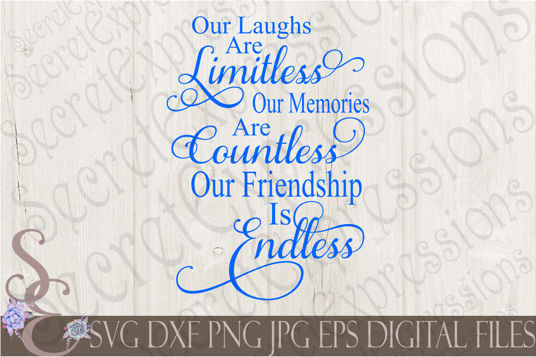 Download Our Friendship is Endless Svg, Digital File, SVG, DXF, EPS, Png, Jpg, - Secret Expressions SVG