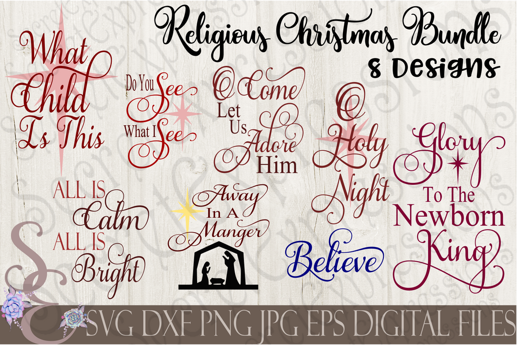 Download Religious Christmas Bundle SVG, 8 Digital File, SVG, DXF ...