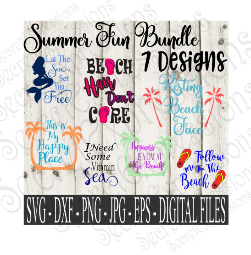 Download Summer Fun SVG Bundle, Digital File, SVG, DXF, EPS, Png ...