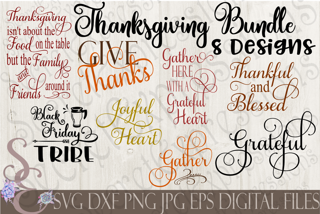 Download Thanksgiving Svg Bundle 8 Designs Digital File Svg Dxf Eps Png Secret Expressions Svg