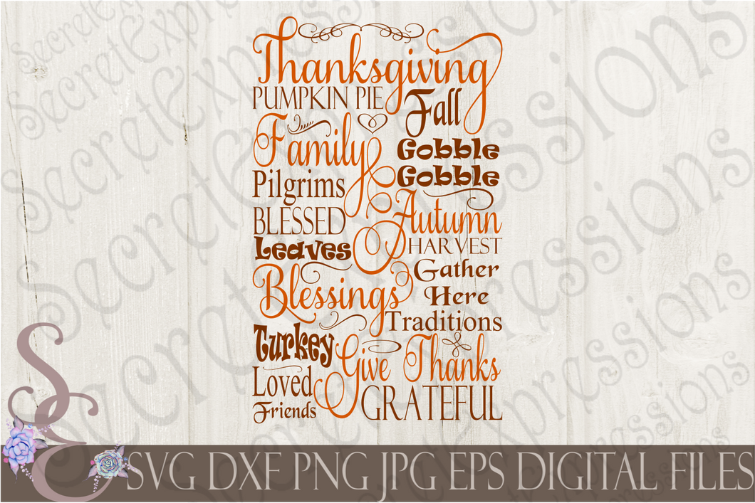 Download Thanksgiving Svg Bundle 8 Digital File Svg Dxf Eps Png Jpg Cric Secret Expressions Svg