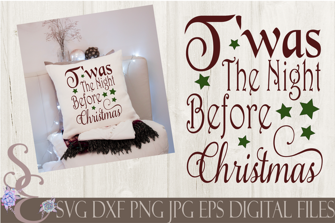 Winter Christmas Tagged Night Before Christmas Svg Secret Expressions Svg